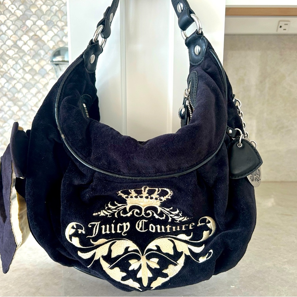 Vintage Juicy Couture Scotty Fluffy bag Black